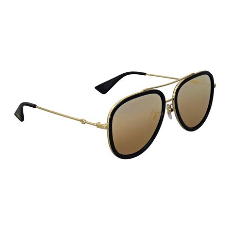 Gucci™ GG0062S 001 57 Gold Sunglasses 